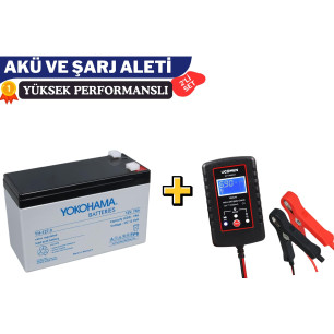 YOKOHAMA 12V 7AH VE Ucomen 6/12V 2A Siyah Akü Şarj Cihazı YOKOHAMA 12V 7AH VE Ucomen 6/12V 2A Siyah Akü Şarj Cihazı